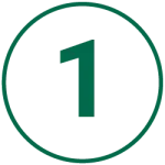 icon of a number 1